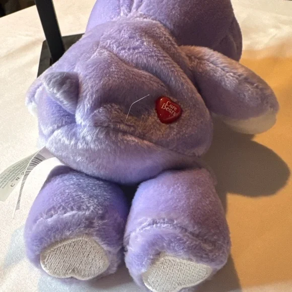 Care Bears Share Bear 20th Anniversary Collectors Edition Plush NWT Purple - Picture 3 of 5